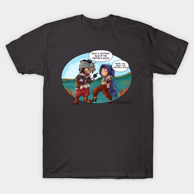 Never Talk About Fighter's Guild! T-Shirt by masciajames